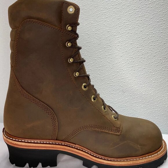 NEW CHIPPEWA Super DNA Steel Toe Waterproof Boots Brown Leather Size 10EEE - Picture 7 of 12